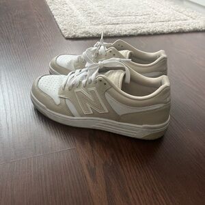 New Balance' White and Tan 480 Sneakers